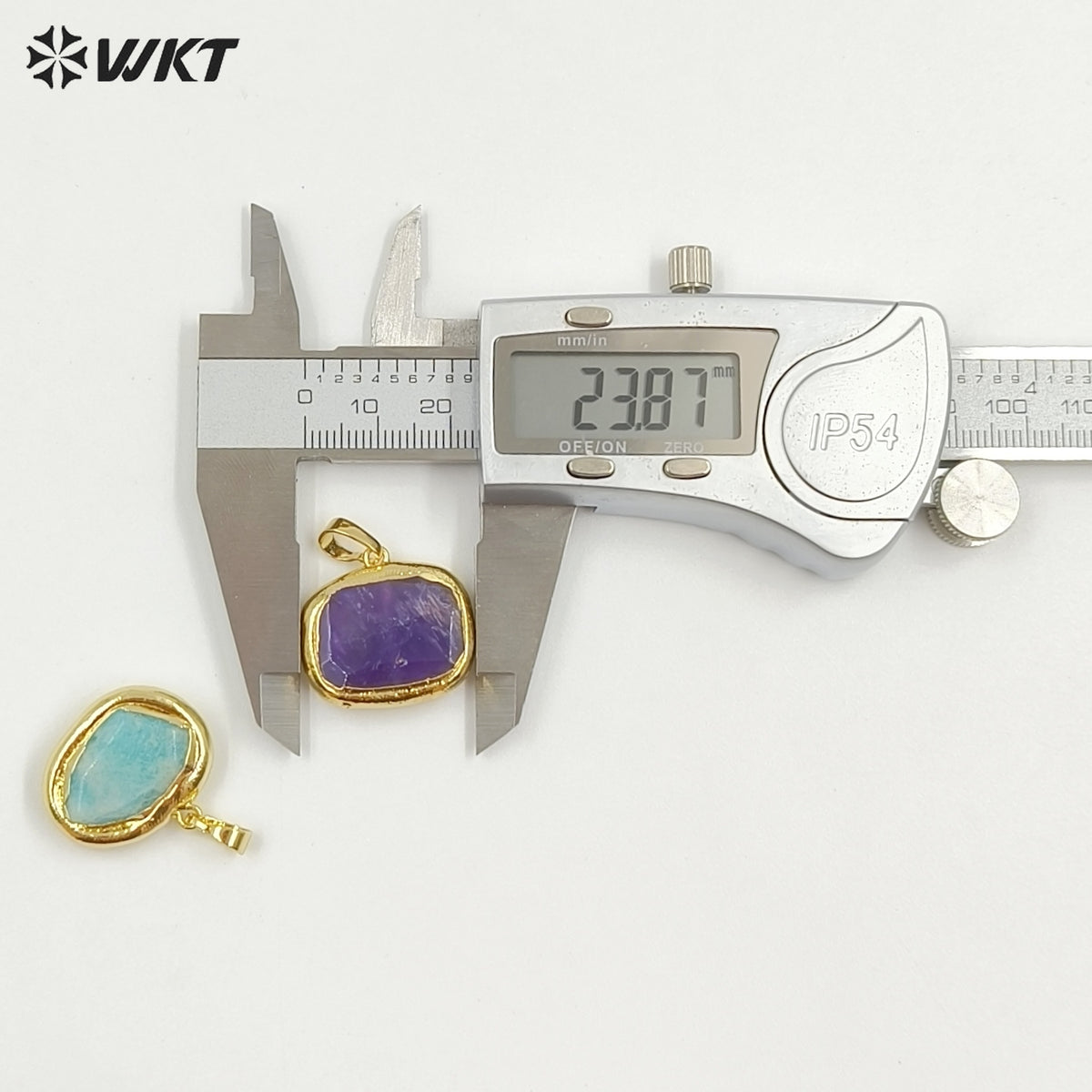 WT-P1468 WKT Jewelry Natural Gemstone Pendant Gold Electroplated Stone Pendant Fashion Charm Necklace Pendant Jewelry