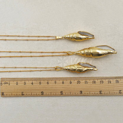 WT-JN020 WKT Wholesale New Fashion Real Gold Plated for Lady Decorate Jewelry Trumpet Shell Necklace