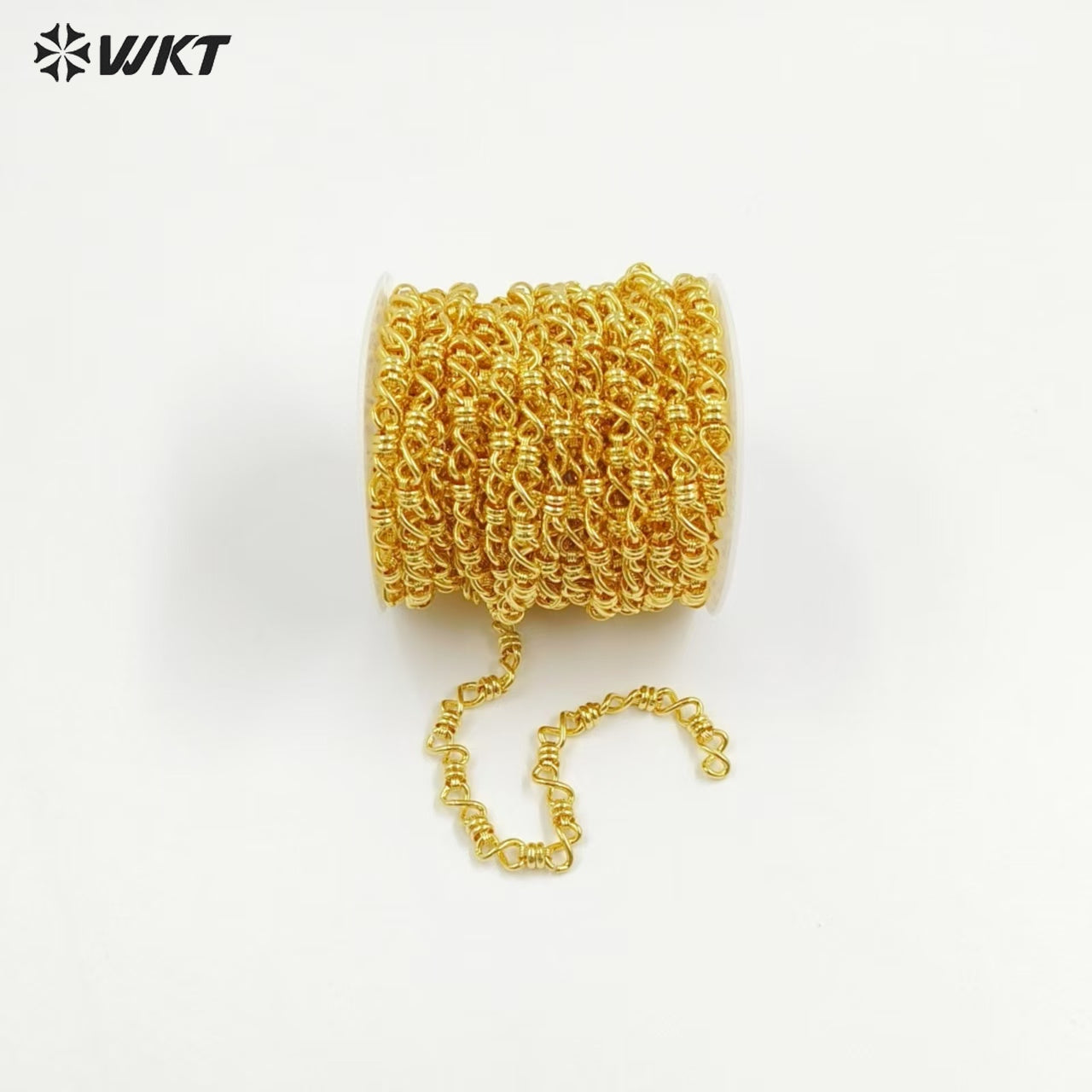 WT-BC249 High Quality Fashion Chain Link Accessories Gold Electroplated Resist Tarnishable "8" Shape Necklace Making Finding