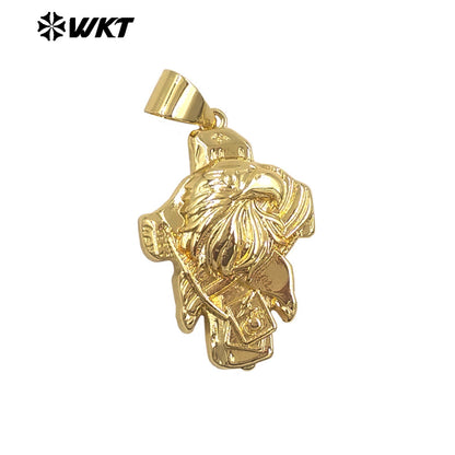 JFE145 Amazing Yellow Brass Gold Plated People Pendant Four Unique Designs Single Hoop For Fashion Jewelry Accessories Making