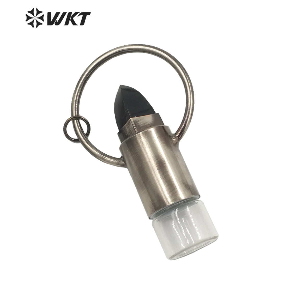 WT-P1665 Wholesale Antique Black Natural Stone Perfume Bottle As Necklace Pendant Amazing Secret Color Stone Bottle Pendant