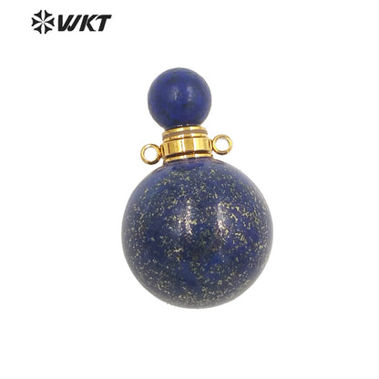 WT-P1930 Fashion Design Trendy New Precious Knife Shaped Colorful Stone Crystal Quartz Perfume Bottle Pendants