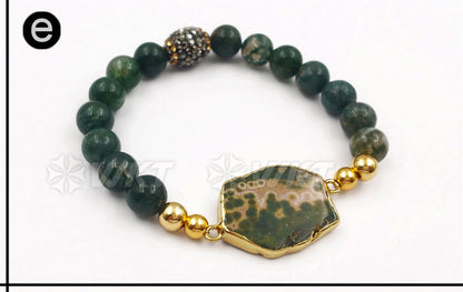 WT-B408 New Special Design Style Fashion Stone Beads Mixed Colorful Women Jewelry Bangle Ocean Bracelet