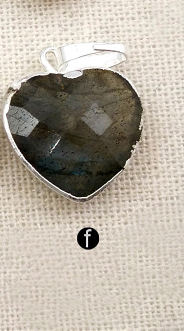 WT-P1306 Real Natural Black Agate Tigers Eye Pendant Heart Faceted Pendant With Real Gold Electroplated Gemstone Pendant