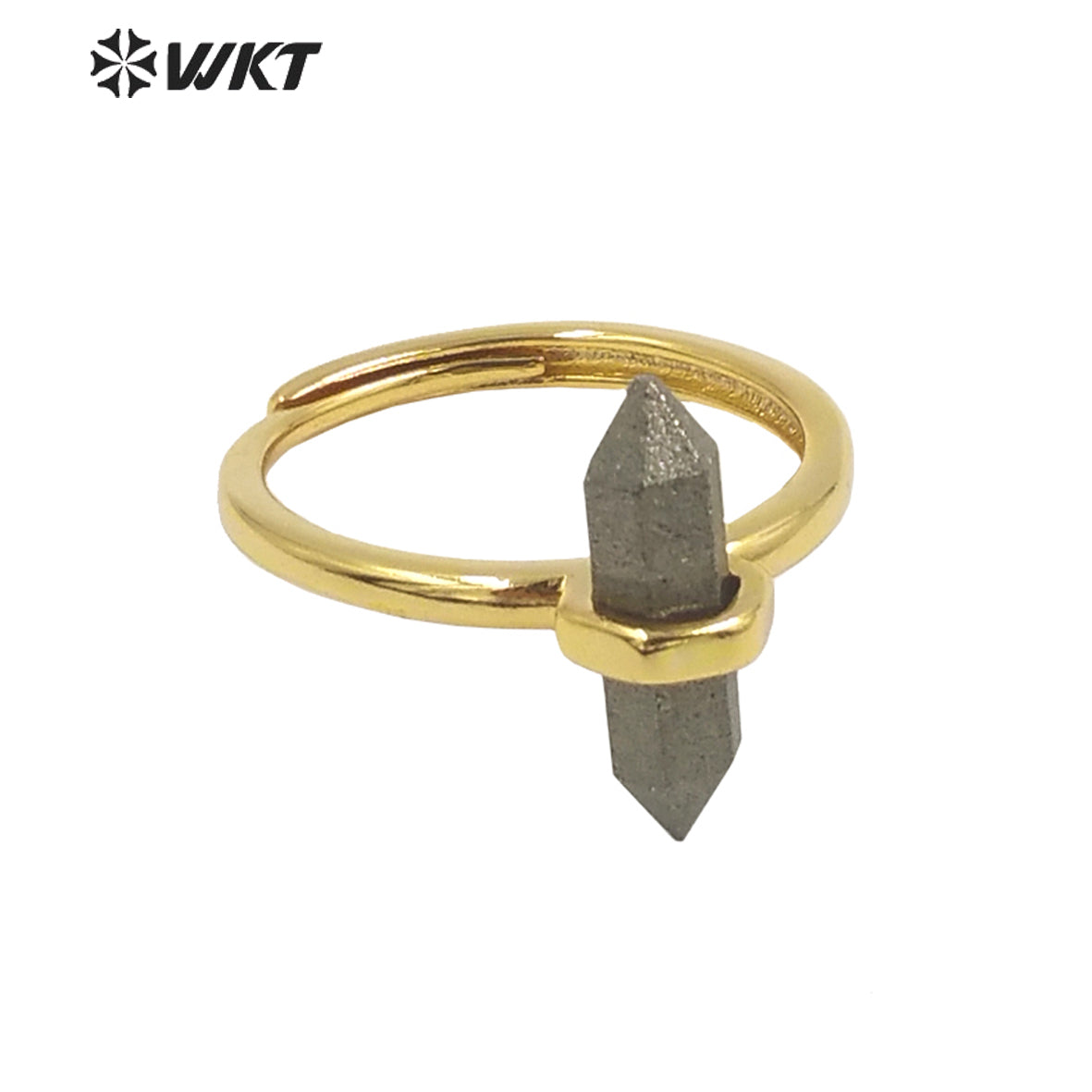 WT-R403 Natural Gemstone Amethyst Rose Quartz Crystal Quartz Pendant Hexagonal Delicate Pendant As Women Gifts Gemstone Ring