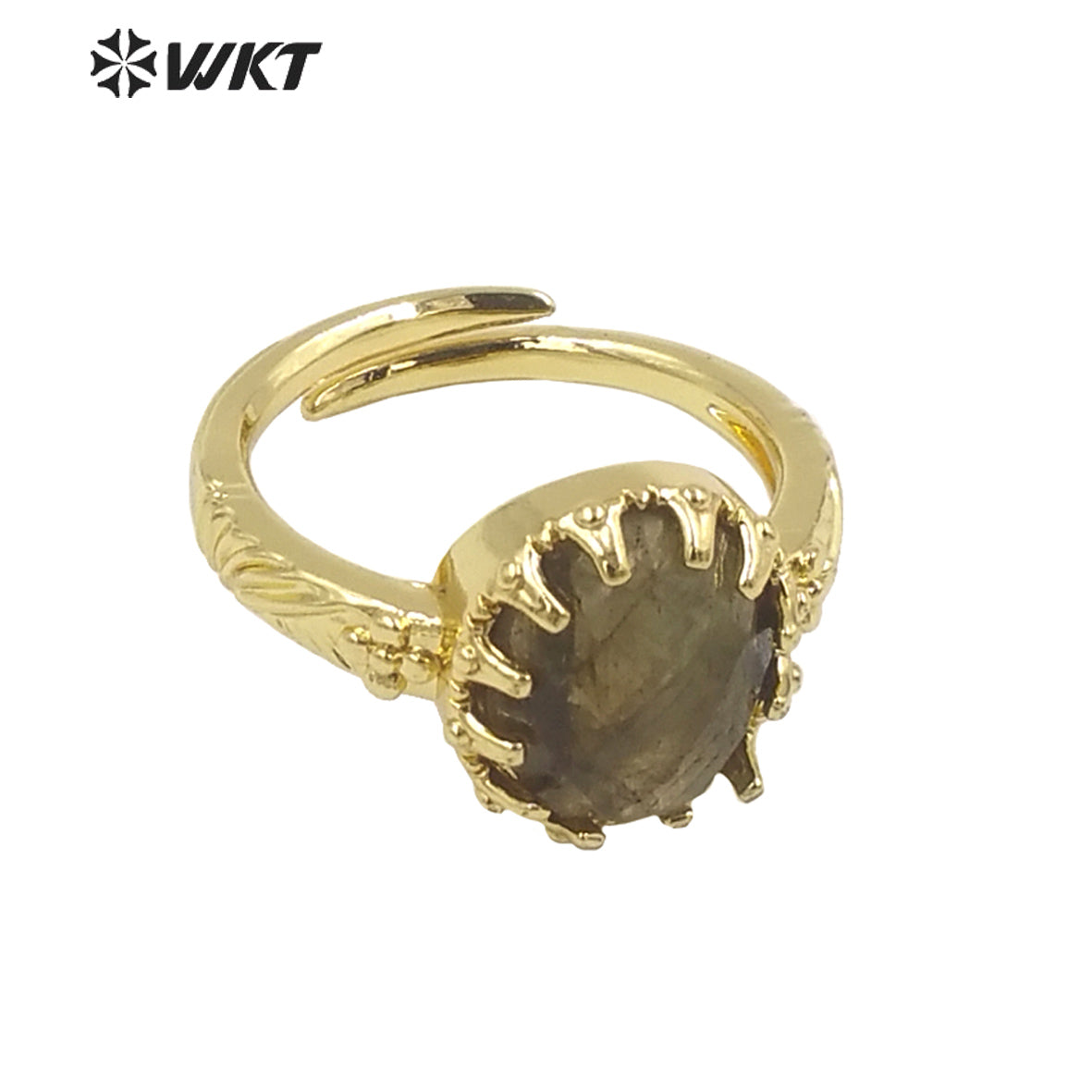 WT-R488 WKT Fashion Design Trendy Gift for Women Colorful High Quality Gorgeous Natural Gemstone Stone Ring