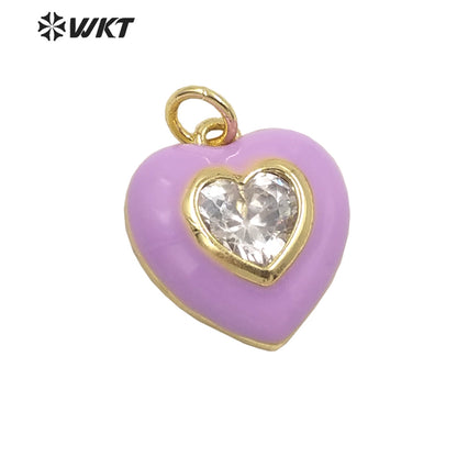 WT-MP235 Lovely and Colorful Jewelry Drop Oil on Stone Very Sweet Pendant and Attractive Jewelry Pendant As a Gift for Girl