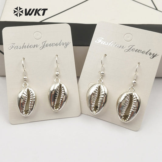 WT-E463 Wholesale New Original Design Women Elegant Gift High Quality Earring with Cute Natural Cowrie Shell Earring