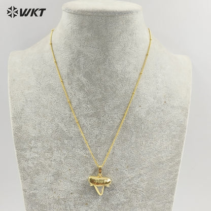 WT-N757 2023 Fashion Vintage Style Natural Stone Necklace Female Bone Shaped Necklace Jewelry for Party Gift
