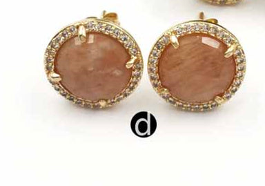 WT-ME054 Wholesale Special Design Beautiful Star Shape for Women Decoration Cubic Zirconia Pave Round Stud Earring