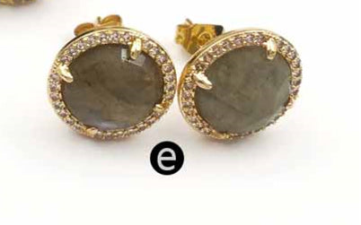 WT-ME054 Wholesale Special Design Beautiful Star Shape for Women Decoration Cubic Zirconia Pave Round Stud Earring