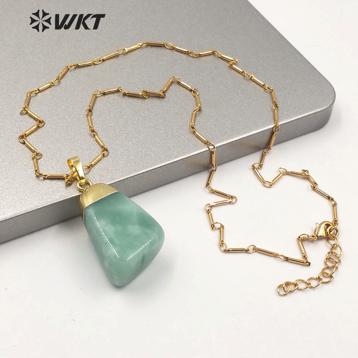 WT-N1211 Wholesale New Natural Gemstone Necklace Gold Plated Stylish Women Charm Jewelry Natural Stone Necklace