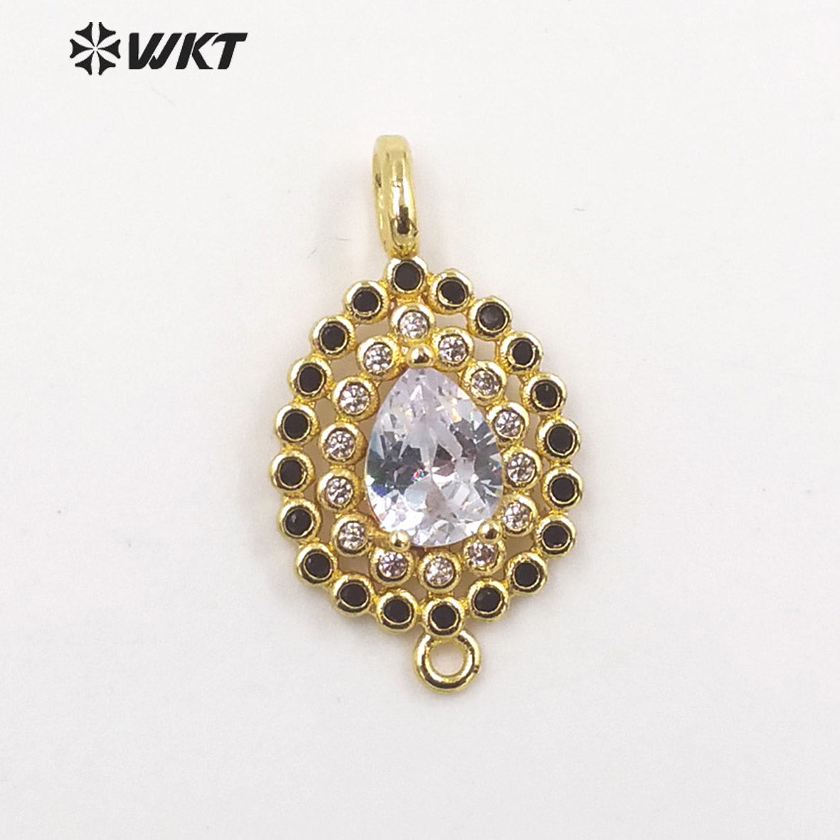 WT-C320 WKT Trendy Fashion Style Jewelry Accessories Stone for Bracelet Micro Paved Gemstone Connectors