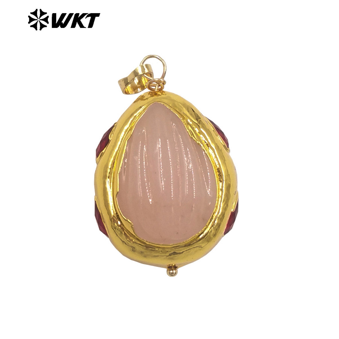 WT-P2071 Wonderful 18K Gold Electroplated Colorful Glaze Hand Carved Waterdrop Shape Pendants For Women Necklace DIY Making