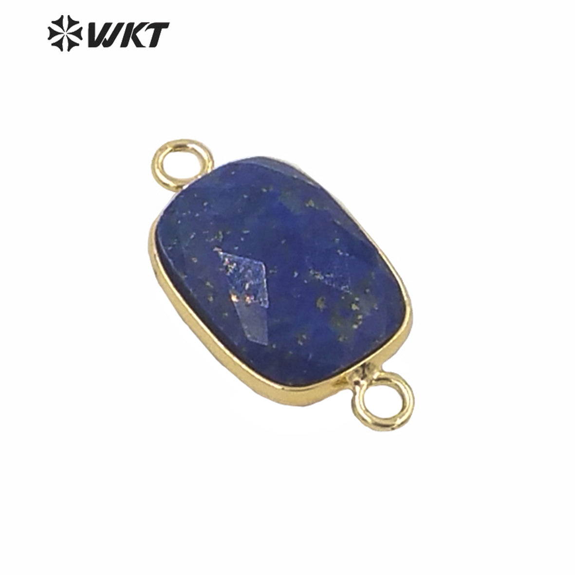 WT-C298 Wholesale Euorope Hot Sale Natural Faceted Stone Jewelry Connectors Populared Women Gold Bezel Stone Connectors