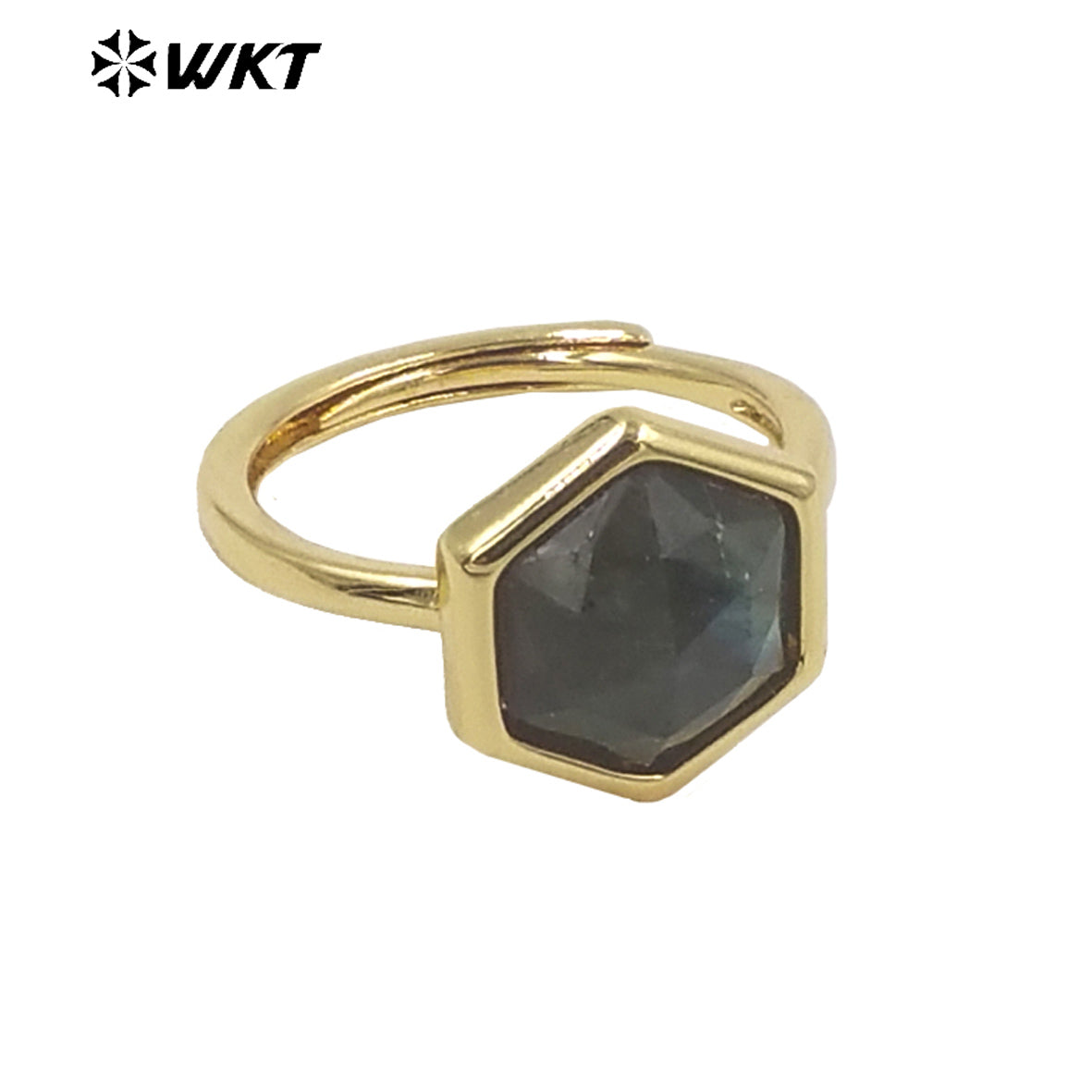 WT-R468 Newest Fashion Trendy Ring 18k Real Gold Plated Round Star Stone Anniversary Women Ring Hot INS Stone Ring