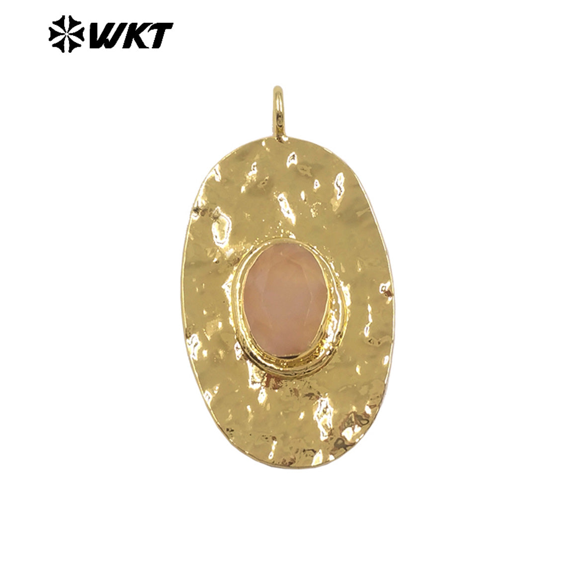 WT-P2104 Fresh Design 18K Gold Electroplated With Natural Gemstones Long Pendants For Women Simple Necklace DIY Making