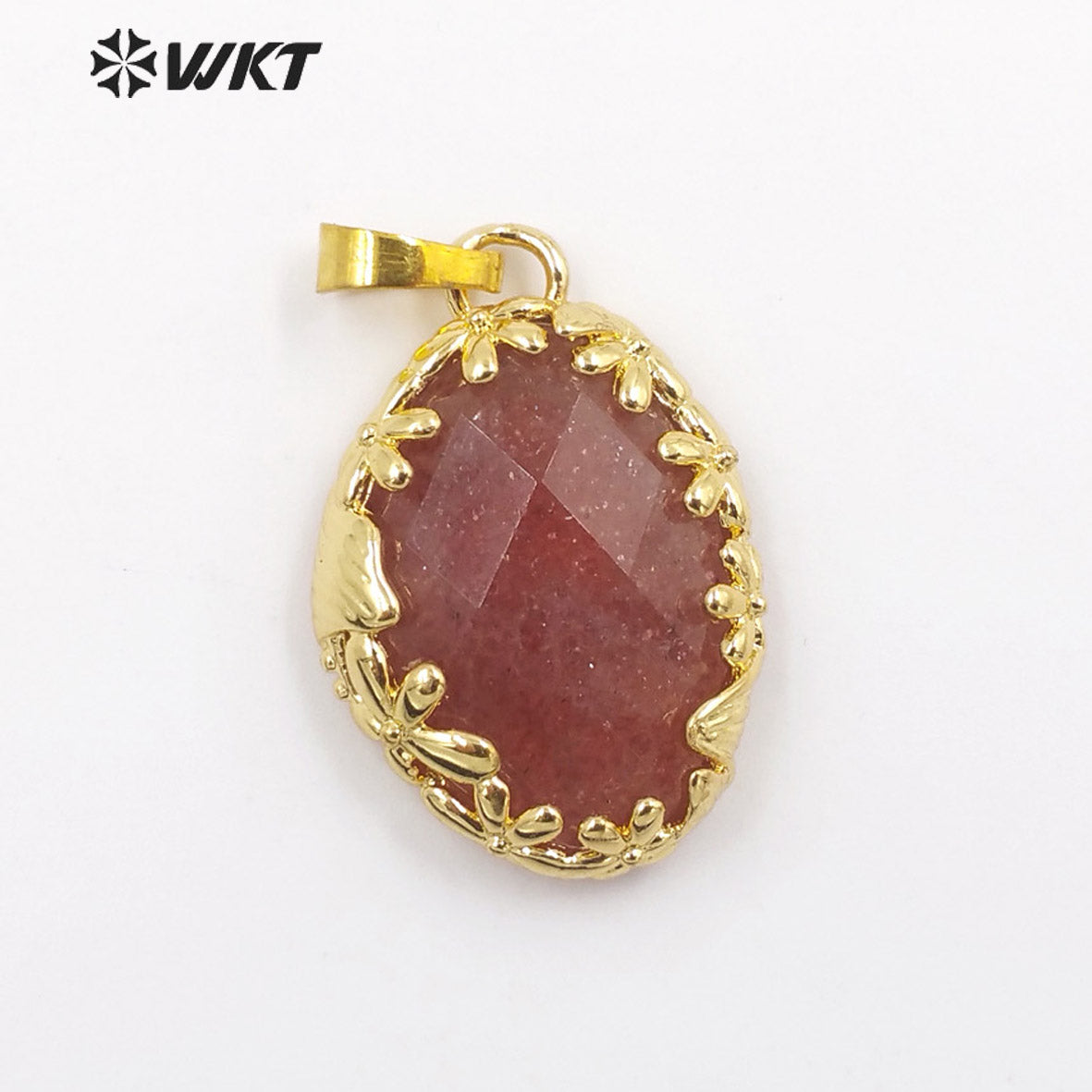 WT-P1925 Fashion Design Trendy New Precious Colorful Gemstone Oval Shaped Amazonite Amethyst Gemstone Pendants