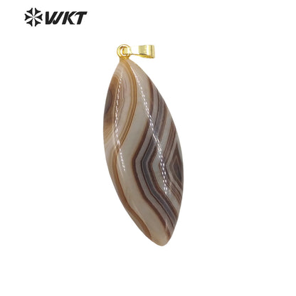 WT-P1946 Wholesale Fashion Handmade Carved Natural Stone Made for Lady Necklace Design Natural Gemstone Necklace