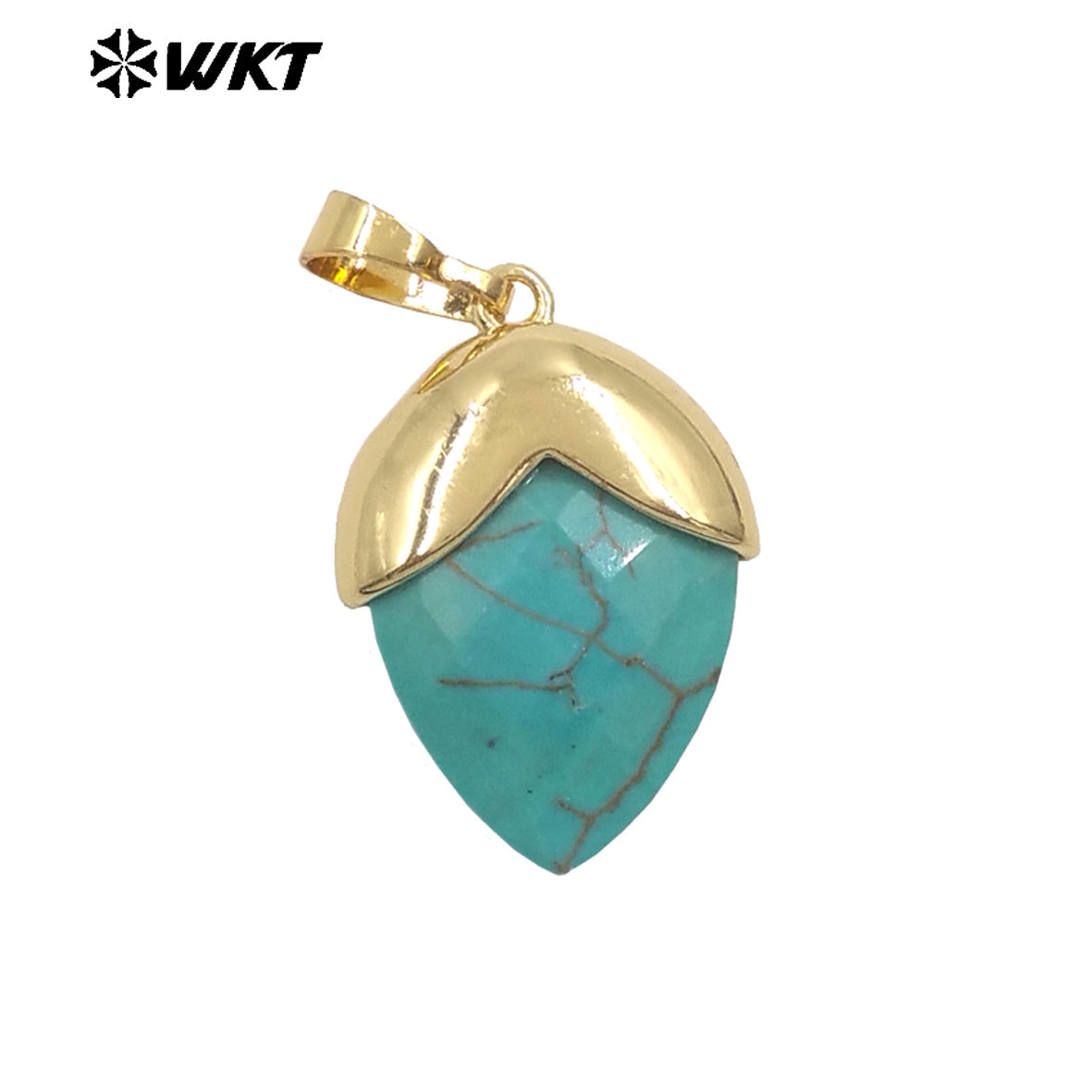 WT-P2016 High Quality Gold Plated Multi Color Natural Gemstones Labradorite Tiger Eye Stone Pendants For Jewelry DIY Accessories