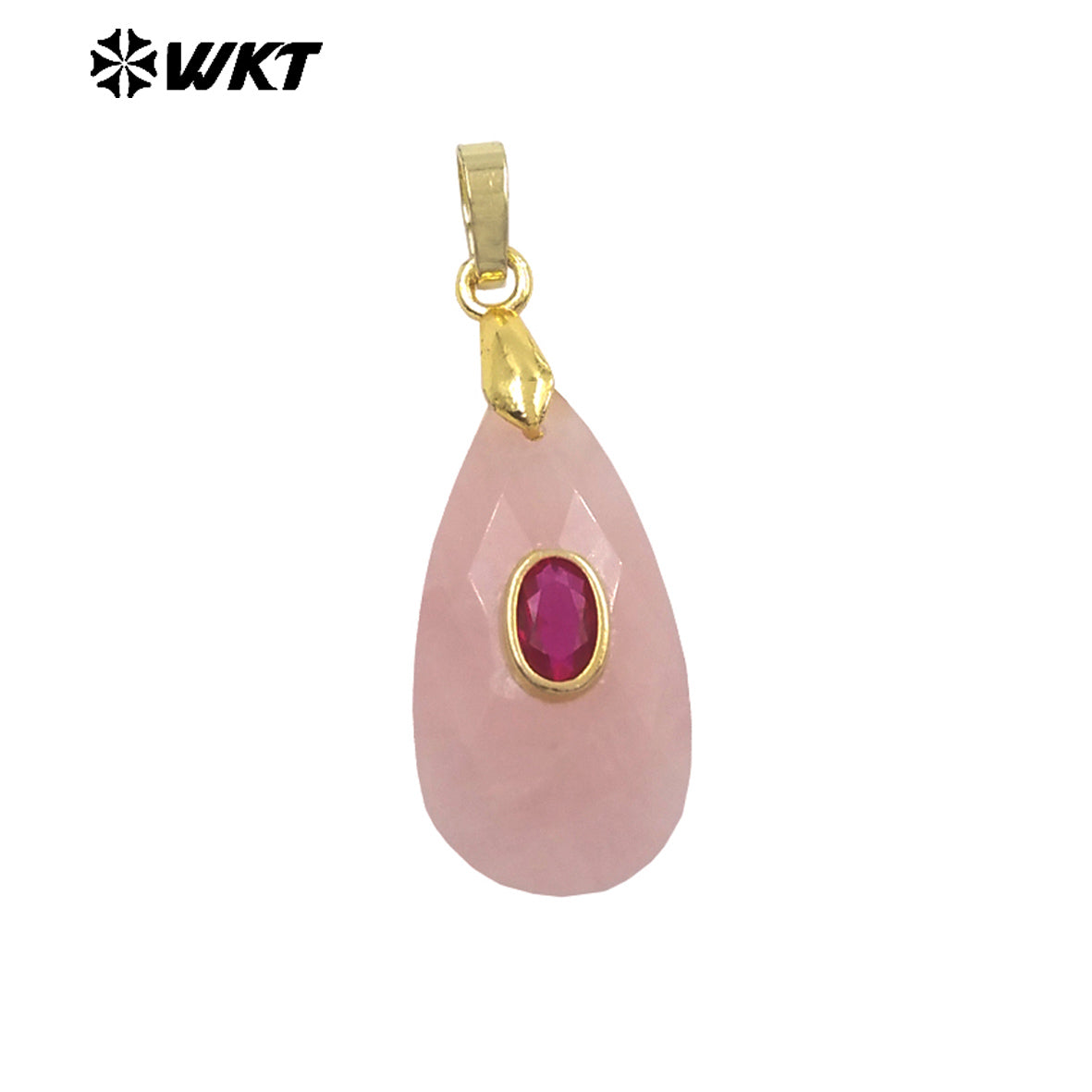 WT-P2044 New Arrival Natural Stone And Zircon Waterdrop Shape Lovely Charms Pendant As Women Elegant Earrings DIY Accessory