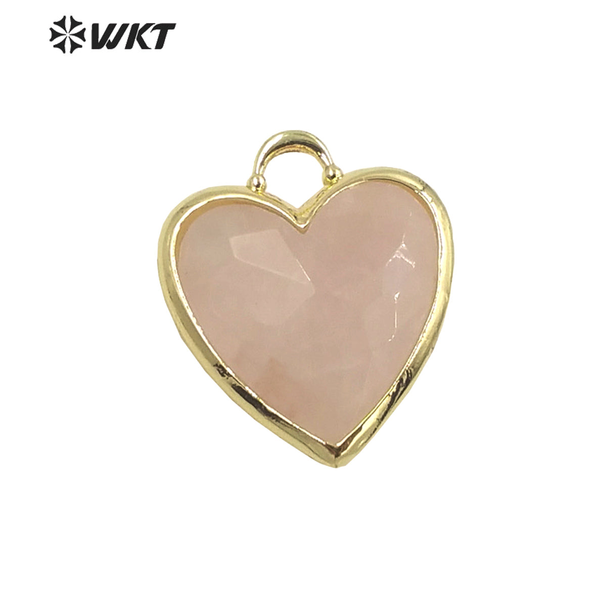 WT-P1857 Newest Lovely Small Size Gemstone Made Heart Pendant Fashion Gold Bezel Natural Handmade Amethyst Stone Heart Charms