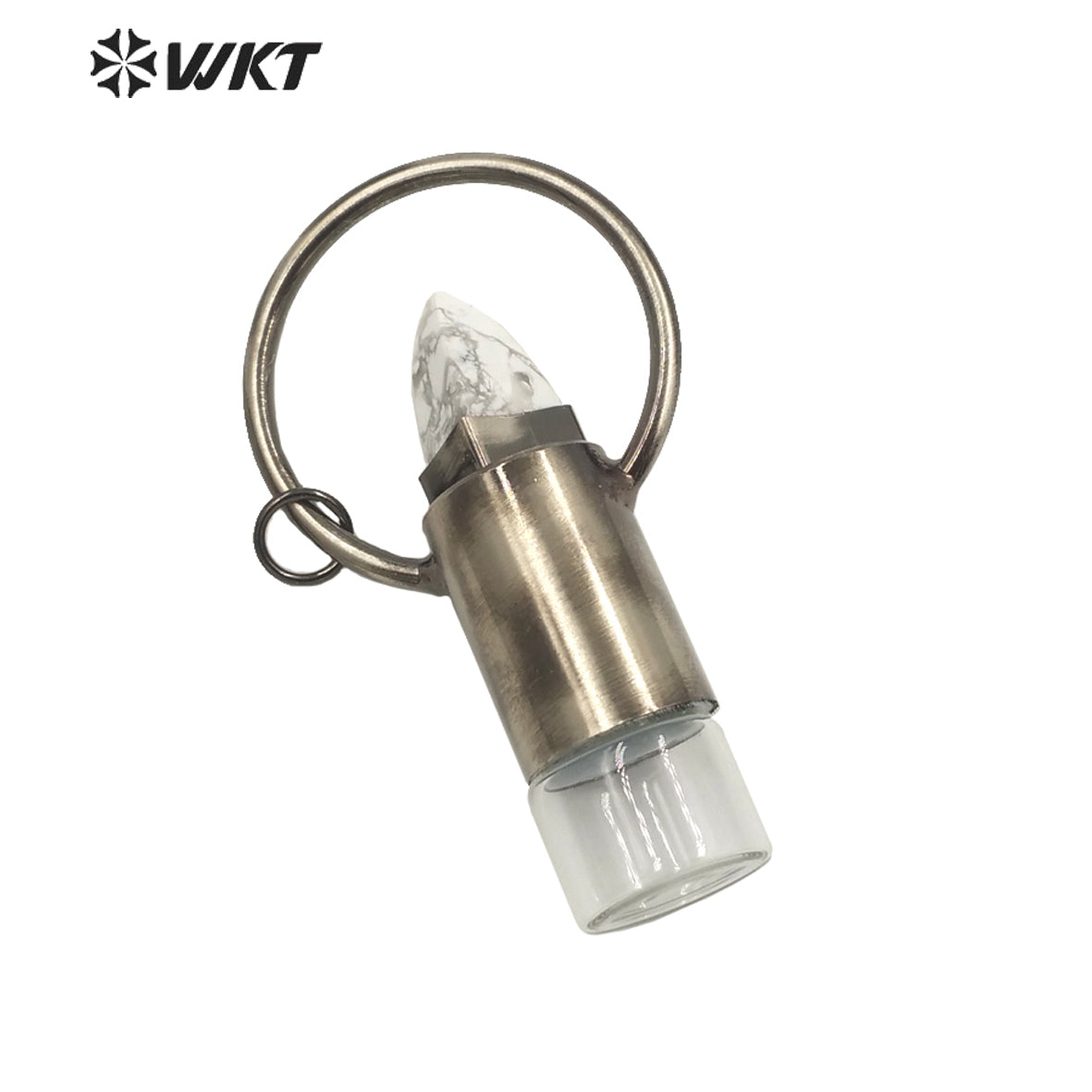 WT-P1665 Wholesale Antique Black Natural Stone Perfume Bottle As Necklace Pendant Amazing Secret Color Stone Bottle Pendant