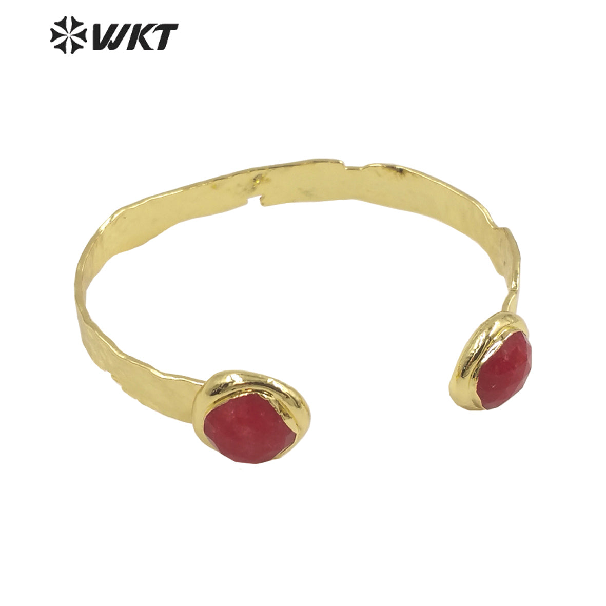 WT-B640 WKT Lovely Fashion Design Trendy Gift for Women Gemstone C Shaped Natural Colorful Gemstone Bracelets