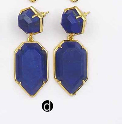 WT-E475 Wholesale Bohemia Arrow Teardrop Earrings Colorful for Sexy Girl Jewelry Elegant Gift Natural Stone Teardrop Earrings