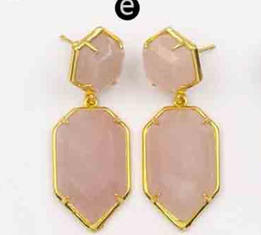 WT-E475 Wholesale Bohemia Arrow Teardrop Earrings Colorful for Sexy Girl Jewelry Elegant Gift Natural Stone Teardrop Earrings