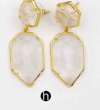 WT-E475 Wholesale Bohemia Arrow Teardrop Earrings Colorful for Sexy Girl Jewelry Elegant Gift Natural Stone Teardrop Earrings