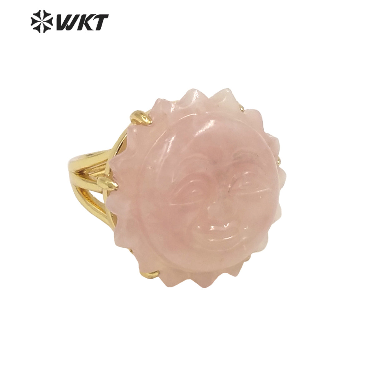WT-R489 WKT Fashion Design Trendy Gift for Women Sun Design Colorful High Quality Gorgeous Natural Gemstone Stone Ring