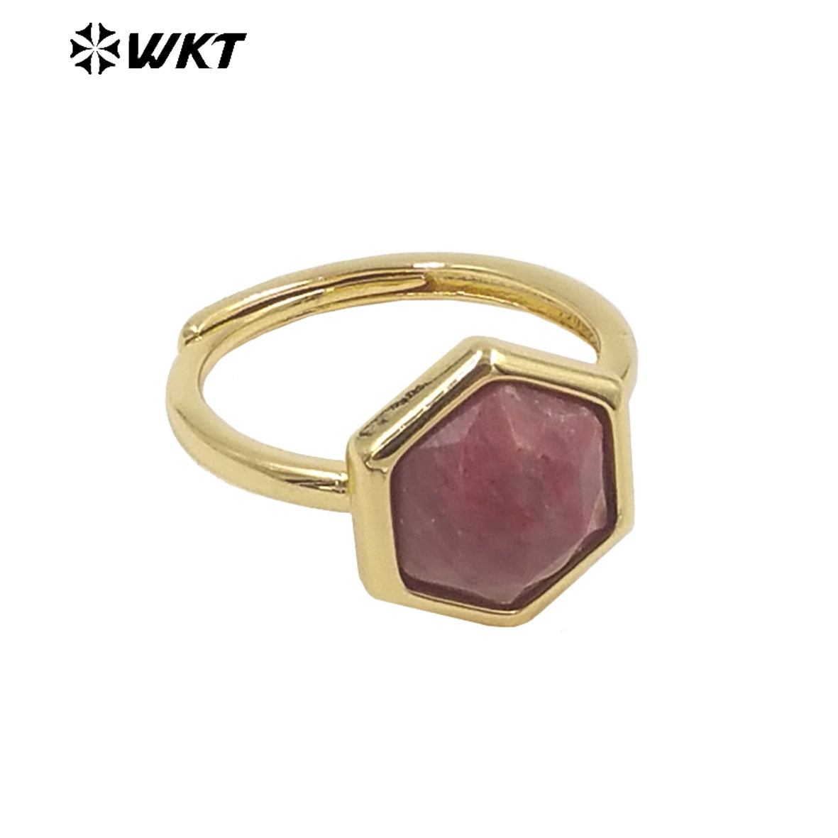 WT-R468 Newest Fashion Trendy Ring 18k Real Gold Plated Round Star Stone Anniversary Women Ring Hot INS Stone Ring
