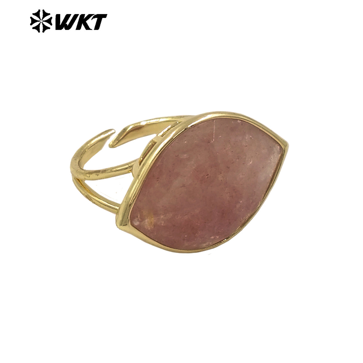 WT-R519 WKT New Design Charming Natural Flash Labradorite Stone Eye Gemstone Setting Ring for Women Party Wear Jewelry