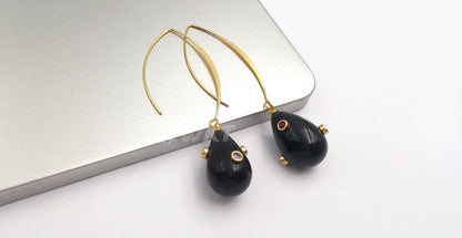 WT-E556 Natural Shell Pearl With Hole Big Ring for Women Shell Earring Gold Plated Hollow Out White Red Shell Earring
