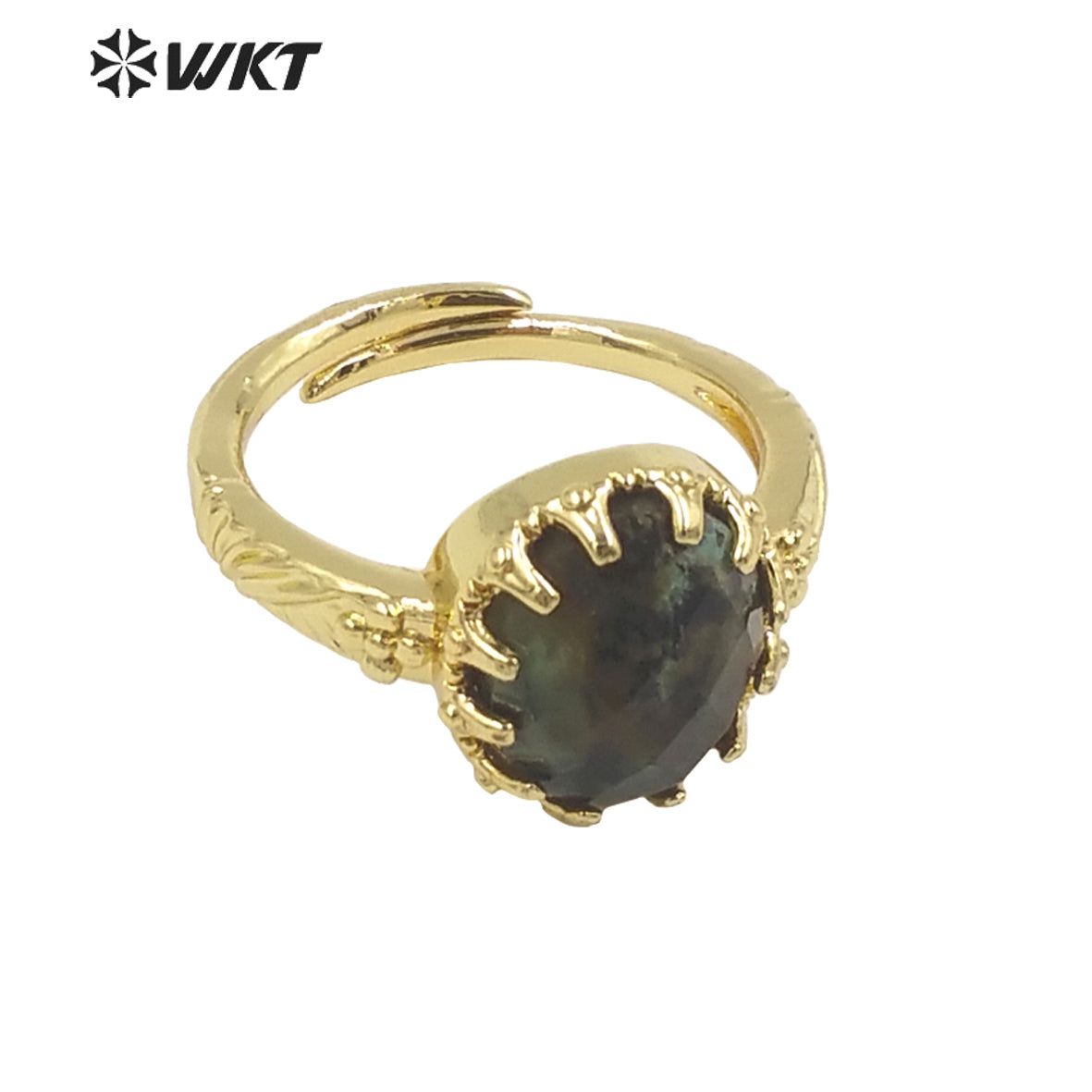 WT-R488 WKT Fashion Design Trendy Gift for Women Colorful High Quality Gorgeous Natural Gemstone Stone Ring