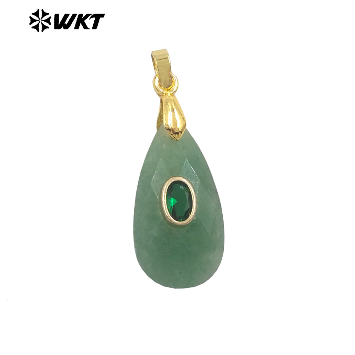 WT-P2044 New Arrival Natural Stone And Zircon Waterdrop Shape Lovely Charms Pendant As Women Elegant Earrings DIY Accessory