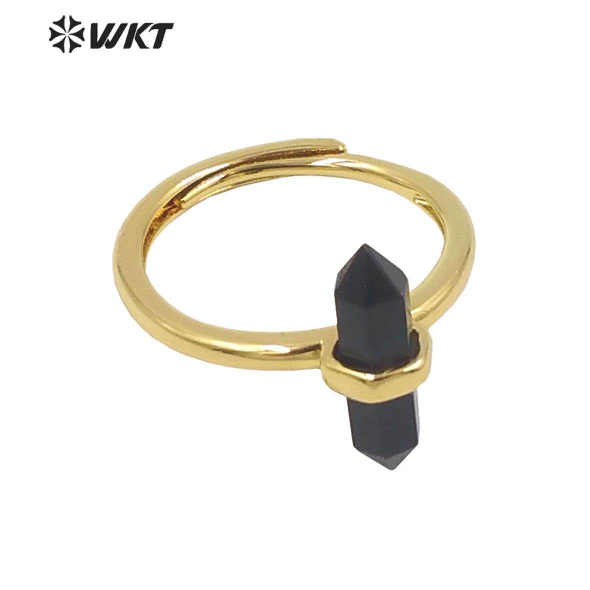 WT-R403 Natural Gemstone Amethyst Rose Quartz Crystal Quartz Pendant Hexagonal Delicate Pendant As Women Gifts Gemstone Ring