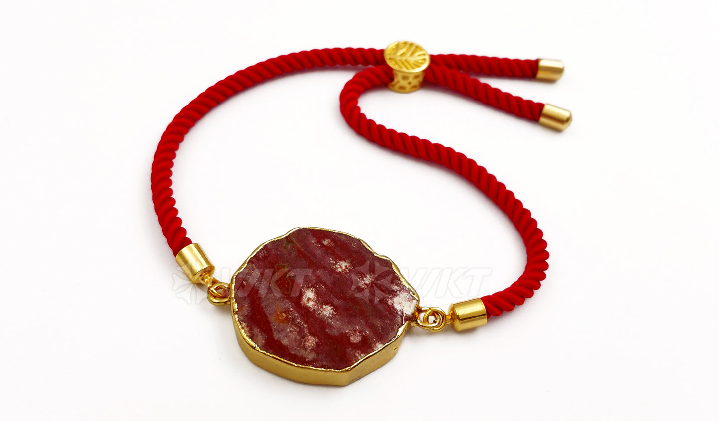 WT-B400 WKT Wholesale Irregular Natural Stone Bracelet Stylish Lobster Bangles With CZ Micro Pave Multi Color
