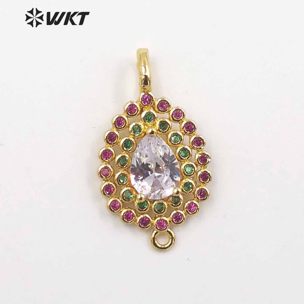 WT-C320 WKT Trendy Fashion Style Jewelry Accessories Stone for Bracelet Micro Paved Gemstone Connectors