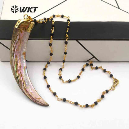 WT-JN049 Special New Arrival Custom Special Fashion Jewelry Lovely Shell for Fashion Women Making Natural Abalone Shell Necklace