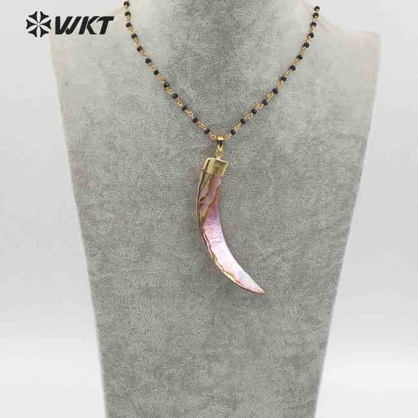 WT-JN049 Special New Arrival Custom Special Fashion Jewelry Lovely Shell for Fashion Women Making Natural Abalone Shell Necklace