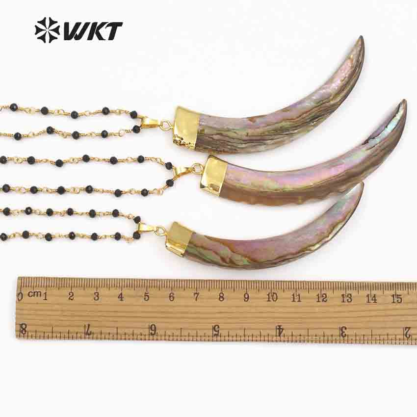 WT-JN049 Special New Arrival Custom Special Fashion Jewelry Lovely Shell for Fashion Women Making Natural Abalone Shell Necklace