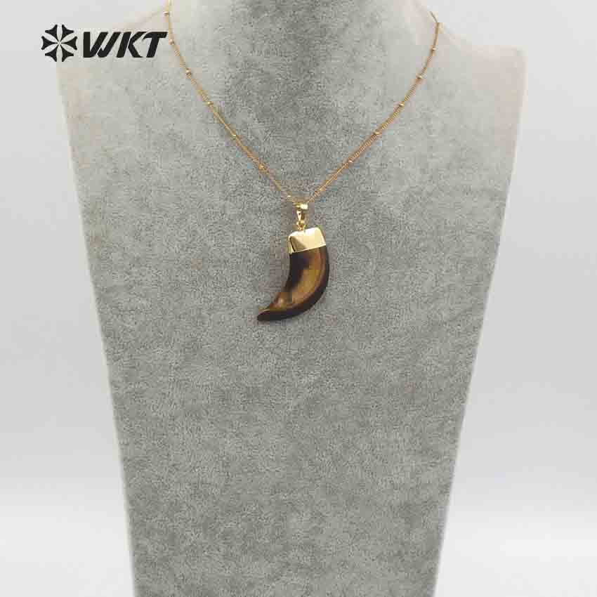 WT-JN053 Custom Lovely 24k Gold Plated Decorate Pendant for Girl Jewelry Birthday Gift Natural Shell Moon Pendant Necklace