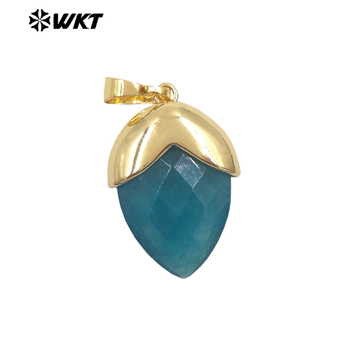 WT-P2016 High Quality Gold Plated Multi Color Natural Gemstones Labradorite Tiger Eye Stone Pendants For Jewelry DIY Accessories