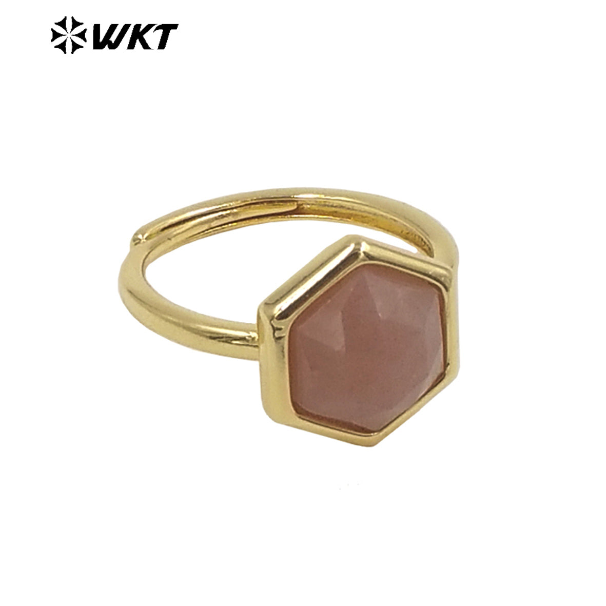 WT-R468 Newest Fashion Trendy Ring 18k Real Gold Plated Round Star Stone Anniversary Women Ring Hot INS Stone Ring