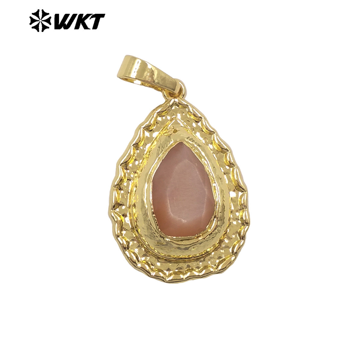 WT-JP518 Newest Fashion Gold Electroplated Natural Stone And Pearl Water Drop Shape Little Pendants For Women Earrings Design