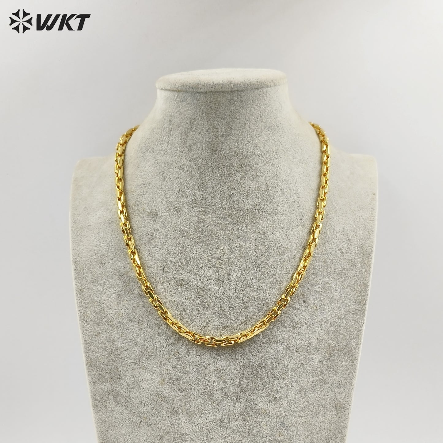 WT-BFN023 Popular 18 Inch and 16 Inch Long Brass with Gold Necklace Chain Jewelry of Accessory Findings Chain