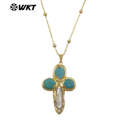 WT-JN284 Lastely Populared Design Necklace With 18k Gold Plated for Women Precious Birthday Gifts