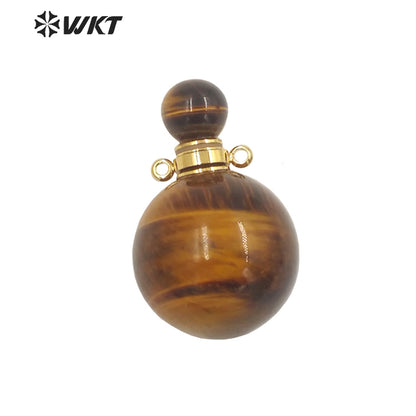WT-P1930 Fashion Design Trendy New Precious Knife Shaped Colorful Stone Crystal Quartz Perfume Bottle Pendants